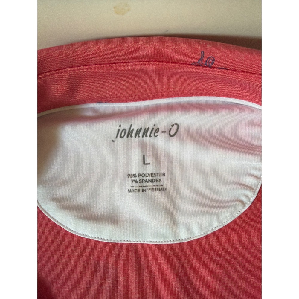 Johnnie-O Mens Octopus Print Sky Surfer Printed Polo Shirt Coral L - Picture 2 of 6